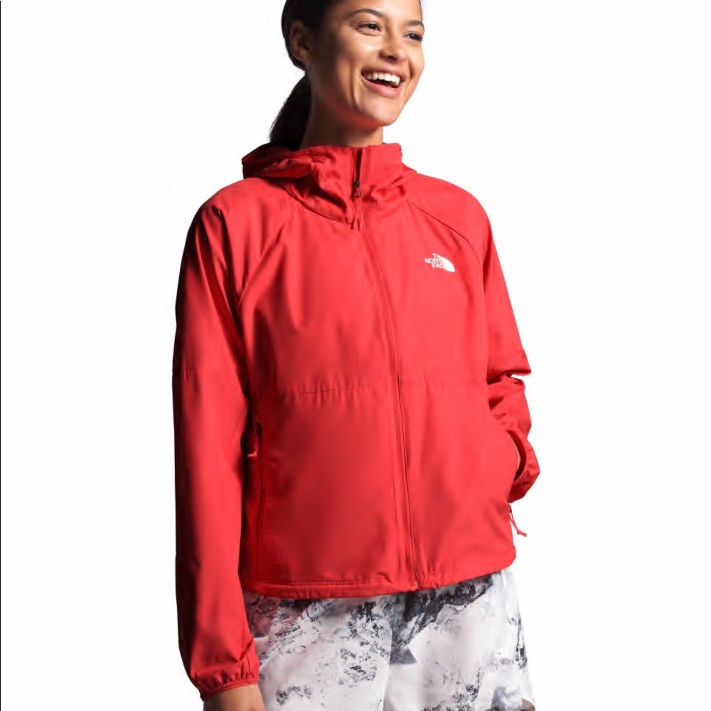 The North Face Flyweight Hoodie in Cayenne Red NWT